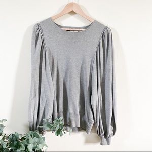 Lou & Grey Long Sleeve Top with Balloon Sleeves